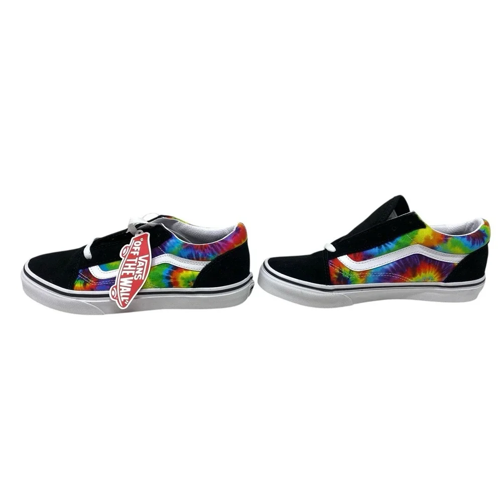 VANS Old Skool Spiral Tie-Dye Shoes Youth Boys Skateboard Sneakers Size 5 NWB